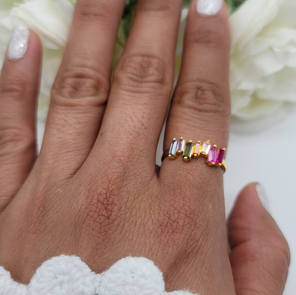 🥰 COLORFUL SPIRIT STERLING SILVER RING - Picture 7 of 11